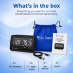 Dr. Odin OBP201BT Digital Blood Pressure Monitor with Smart App Connectivity, Tubeless Design, Large LCD Display, Accurate One-Touch Operation with Type-C Cable (Black) - Image 9
