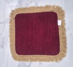 Soft Chenille Prayer Mat | 1.5x1.5 Feet Traditional Central Mandala Motif Design Pooja Aasan | Multipurpose Square Rug for Meditation, Yoga, Puja Room & Home (Pack of 1, Turquoise) - Image 3