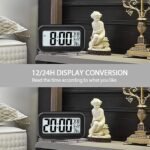 Digital Alarm Clock with Automatic Sensor, Date and Temperature Display, Compact Desk Table Clock for Students, Home, Office, Bedroom, Living Room,Home Decor, Corporate Use (Black Digital) - Image 6