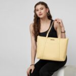 Caprese Jimny 14 Inch Laptop Compatible Large Tote Bag for Women | Stylish, Durable, and Spacious with Multiple Compartments, Back Zipper Pocket for Work, Travel, and Everyday Use - Image 3
