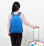SYGA Outdoor Travel Foldable Waterproof Bag With Mini Bag Stay-Clean Backpack for Camping, Hiking, Travelling, Outdoor Activities (Blue) - Image 3