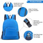 SYGA Outdoor Travel Foldable Waterproof Bag With Mini Bag Stay-Clean Backpack for Camping, Hiking, Travelling, Outdoor Activities (Blue) - Image 5