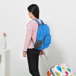 SYGA Outdoor Travel Foldable Waterproof Bag With Mini Bag Stay-Clean Backpack for Camping, Hiking, Travelling, Outdoor Activities (Blue) - Image 6