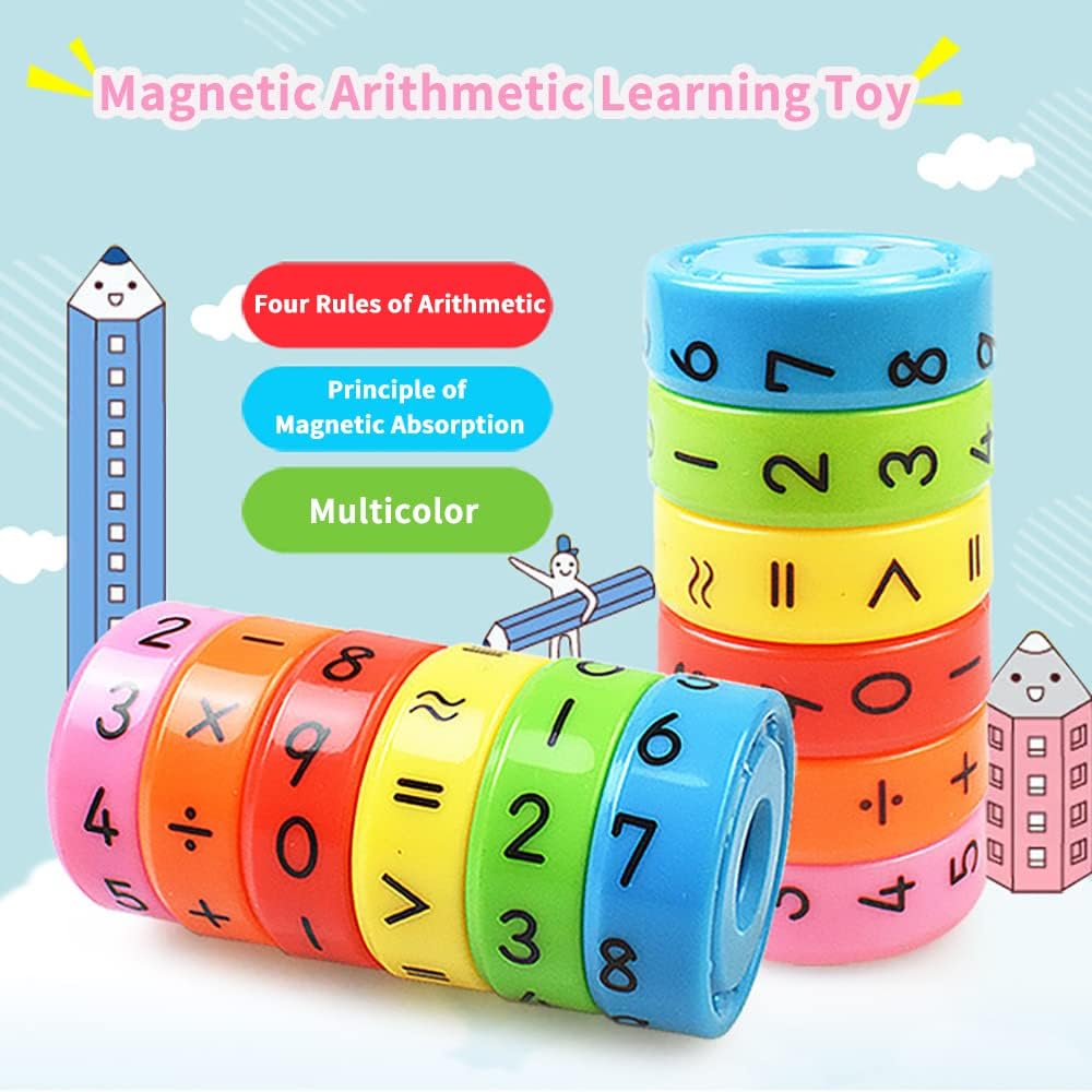 SPIRITUAL HOUSE Arithmetic Learning Magnetic Toy for Kids | Educational Toy for Kids with Numbers & Symbol | Multicolor Magnetic Blocks for Kids | Puzzle Games for Kids | Kids Game Set - Image 4