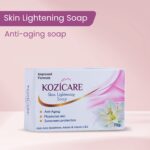 Kozicare Kojic Acid Soap & Glutathione Soap | Bathing Soaps | Bath Soap for Men & Women | Body Tan Removal Soap | Remove Dark Spots & Hyperpigmentation | For Glowing Skin | Soaps for Bath - Pack of 6 - Image 3