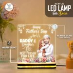 Muslim Father Daughter Gift | Happy Father's Day Lamp | Acrylic LED Light Sign | Islamic Home Decoration | Baba Gift Idea | Ramadan Decor | Bedroom Night Light |(5.5x5.5 Inch) - Image 3