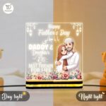 Muslim Father Daughter Gift | Happy Father's Day Lamp | Acrylic LED Light Sign | Islamic Home Decoration | Baba Gift Idea | Ramadan Decor | Bedroom Night Light |(5.5x5.5 Inch) - Image 5