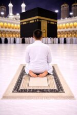 Janamaz Prayer Mat – Turkey Soft Velvet Namaz Mat | Premium Aasan for Daily Salah, Janimaz Namaz, Comfortable & Durable Prayer Mat | 44x27 Inch, Printed - Cream - Image 4