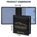 Storite Car Document Holder Organizer | RC, Insurance, PUC, Driving Licence Storage Wallet | Vehicle Glove Box for Registration & Owner Manual Papers (Black) - Image 3