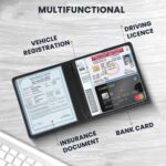 Storite Car Document Holder Organizer | RC, Insurance, PUC, Driving Licence Storage Wallet | Vehicle Glove Box for Registration & Owner Manual Papers (Black) - Image 4