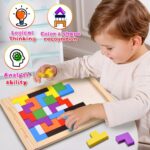 Russian Building Block Wooden Intelligence Puzzle Game for Kids Jigsaw Brain Teaser Toy Educational Learning Board Game 40 Pcs - Image 3