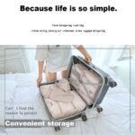 6 Set Lightweight Travel Storage Bags for Clothes, Packing Cubes for Travel Carry On Luggage, Large Luggage Organizers Packing Cubes Set for Travel Bag Suitcase (Beige) - Image 6