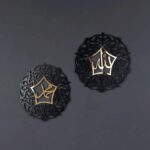 VNDRA® Allah Muhammad Arabic Calligraphy Wall Art, Acrylic Wooden, 2pcs Gold,Home, Office, Living Room, Bedroom, Dining Room, Kitchen, Bathroom, Hallway, Table, Islamic Room Decor (Gold Out Black) - Image 3
