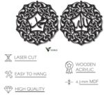 VNDRA® Allah Muhammad Arabic Calligraphy Wall Art, Acrylic Wooden, 2pcs Gold,Home, Office, Living Room, Bedroom, Dining Room, Kitchen, Bathroom, Hallway, Table, Islamic Room Decor (Gold Out Black) - Image 5
