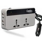 Ceptics 200W Car Laptop Charger/Power Inverter with 2 USB(3.1A Max) + 1 C Type(1 * 18W PD) Smart USB Charging Ports, 12V DC to 220V AC, 2X Universal AC Outlet, Grey, 18 Months Warranty - Image 5
