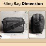 Wooum Sling Bag for Men & Women | Water-Resistant Crossbody Side Bag with Multiple Compartments | Messenger Bag for Office & Travel | 1 Year Warranty | Stylish Money Bag for Daily Use - Image 5