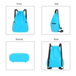 SYGA Drawstring Backpack for Gym, Yoga, Running, Swimming, Beach, Camping, Travel Bag Sports Fitness Club Student Training Bag(Sky Blue) - Image 4