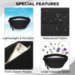 Kraptick Waist Bag | Fanny Pack & Crossbody Bag for Travel, Running, Hiking & Gym | Waterproof & Lightweight Belt Bag | Adjustable Money Belt & Waist Pouch for Men & Women |(Black) - Image 6