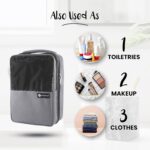 Shopoflux® Shoes Bag for Travel | Footwear Organizer Pouch | Multi-Purpose Portable Foldable Organizer | Travelling Shoe Holder Storage Bag (Pack of 2) (Blue and Grey) - Image 5