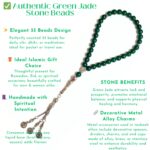 Healing Crystals 33 Beads Tasbih – 8mm Natural Gemstone Prayer Beads with Metal Charm – Round Islamic Tasbeeh for Meditation, Zikr, Namaz, Spiritual Healing - Image 5