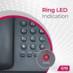 Beetel G10 Newly Launched, Corded Landline Phone, Ringer LED Indication, Desk and Wall Mountable, 3 Step Ringer Volume Control, Tone/Puls/Flash/Pause/Redial, TEC Certified (G10 Black) - Image 3