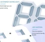 Plastic 3D Led Digital Wall Clock for Home, Alarm Clock Table Clock Wall Hanging, Auto-Adjustable Brightness, Easy to Read at Night, White - Image 4