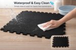 WENGTY EVA Interlocking Floor Mat for Kids Play, Gym Exercise, Prayer Room | Soft Cushion, Water Resistant, Non-Slip, Portable Multipurpose Foam Puzzle Tiles (30x30 cm, 10 Pieces) (Black) - Image 4
