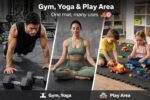 WENGTY EVA Interlocking Floor Mat for Kids Play, Gym Exercise, Prayer Room | Soft Cushion, Water Resistant, Non-Slip, Portable Multipurpose Foam Puzzle Tiles (30x30 cm, 10 Pieces) (Black) - Image 5