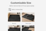 WENGTY EVA Interlocking Floor Mat for Kids Play, Gym Exercise, Prayer Room | Soft Cushion, Water Resistant, Non-Slip, Portable Multipurpose Foam Puzzle Tiles (30x30 cm, 10 Pieces) (Black) - Image 9