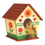 Webby Wooden DIY Paint Bird House Art and Craft Toy | Birthday Return Gift | Colour Paint Activity Kit for Kids - Image 3