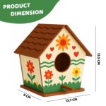 Webby Wooden DIY Paint Bird House Art and Craft Toy | Birthday Return Gift | Colour Paint Activity Kit for Kids - Image 5
