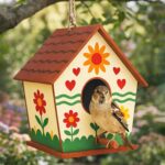 Webby Wooden DIY Paint Bird House Art and Craft Toy | Birthday Return Gift | Colour Paint Activity Kit for Kids - Image 9