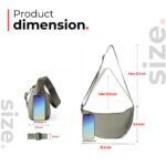 Tressential Nylon Half Moon Shape Crossbody Bag for Women Men | Lightweight Travel Crescent Shape Chest Bag | Sling Bag (Green) - Image 3