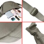 Tressential Nylon Half Moon Shape Crossbody Bag for Women Men | Lightweight Travel Crescent Shape Chest Bag | Sling Bag (Green) - Image 5