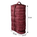 Kuber Industries Pack of 3 Upto 5 Pair Foldable Shoe Organiser Cover for Travel | Hanging Sandal/Shoes Packing Pouch & Storage Bag with Zip | Maroon - Image 4