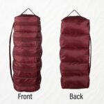 Kuber Industries Pack of 3 Upto 5 Pair Foldable Shoe Organiser Cover for Travel | Hanging Sandal/Shoes Packing Pouch & Storage Bag with Zip | Maroon - Image 6