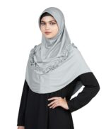 Mehar Nidha Hijab for Women – Premium Soft Nidha Fabric Hijab with Elegant Frill Design – Lightweight, Breathable & Ready to Wear Modest Islamic Headscarf - Image 4