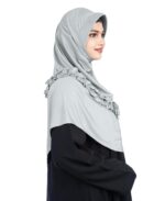 Mehar Nidha Hijab for Women – Premium Soft Nidha Fabric Hijab with Elegant Frill Design – Lightweight, Breathable & Ready to Wear Modest Islamic Headscarf - Image 5