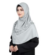 Mehar Nidha Hijab for Women – Premium Soft Nidha Fabric Hijab with Elegant Frill Design – Lightweight, Breathable & Ready to Wear Modest Islamic Headscarf - Image 6