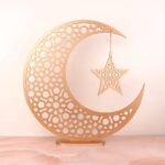 Curious Button Eid Decor Ramadan Moon Wooden Sign (12 Inch) Islamic Wall Art for Ramadan Kareem & ramadan decorations for home,Ramadan Mubarak Moon Sign & Eid Decoration ramadan table decor,islamic wall decor items - Image 3
