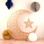 Curious Button Eid Decor Ramadan Moon Wooden Sign (12 Inch) Islamic Wall Art for Ramadan Kareem & ramadan decorations for home,Ramadan Mubarak Moon Sign & Eid Decoration ramadan table decor,islamic wall decor items - Image 5