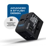 Ceptics Universal Travel Adapter with 2 USB Ports - 3 in 1 International Plug for Cell Phones, Tablets, Camera - for US, Europe, UK & More - Image 5
