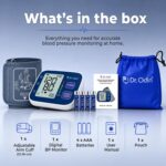 Dr. Odin OBP106 Automatic Digital Blood Pressure Monitor with Large Display for Home, Cuff 22-36 cm, Dual Memory, Battery Powered, Blue - Image 6
