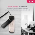 Beetel B29 Designer Slim and Stylish Corded Landline Phone,Ringer Volume Control,Wall/Desk Mountable,Clear Call Quality,Compact Design,Tone Pulse/Flash/Redial Function (Made in India) (Black/WG)(B29) - Image 5