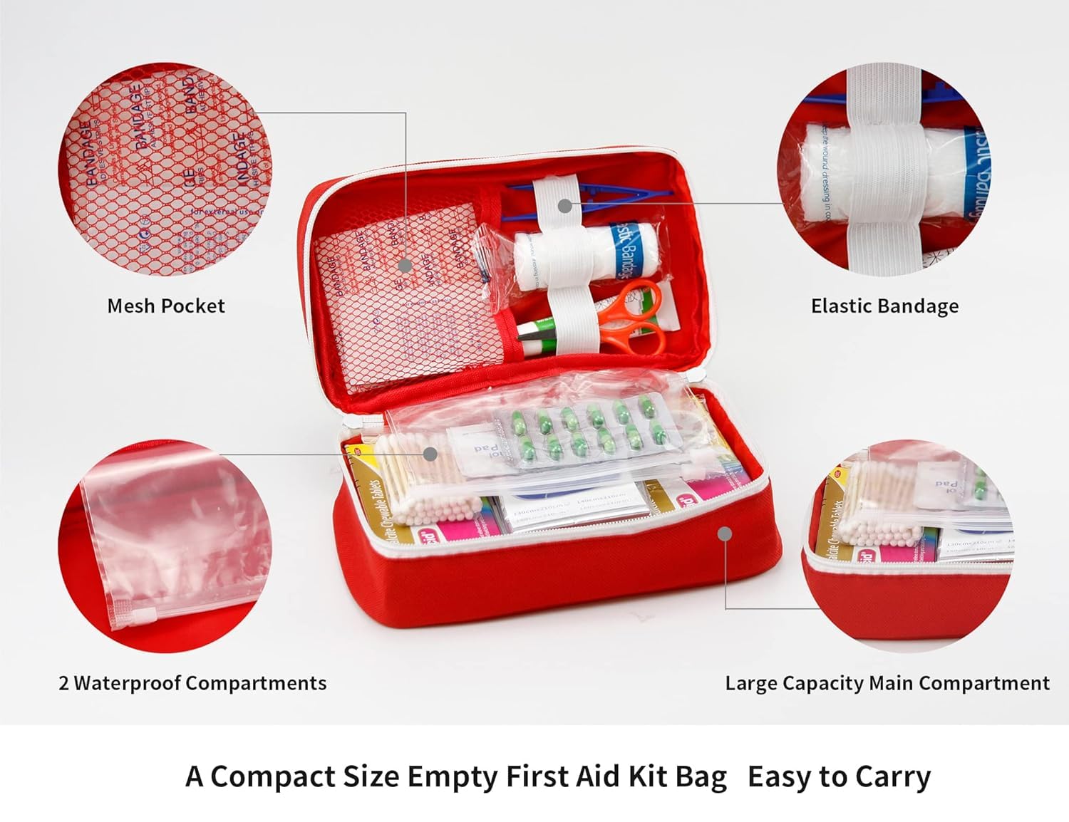Emergency Mini Small First Aid Kit Travel Pouch Medicine Storage Bag for for Outdoor Camping Hiking Travel Emergency，Multifunction Emergency Medicine(Multi Color) - Image 4