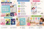 Cute Little Bunny Watercolor Coloring Book for Kids Luxury Magic Watercolor Painting Book for Kids with Built-In Rainbow Paint Palette and Water Brush, Reusable Cartoon Art Activity Drawing Pad for Boys Girls. - Image 4