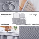 6 Set Compression Packing Cubes & Bags for Travel, Lightweight Travel Essentials, Luggage Organizers for Clothes, Shoes, Electronics, Cosmetics & Toiletries (Grey) - Image 4