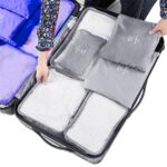6 Set Compression Packing Cubes & Bags for Travel, Lightweight Travel Essentials, Luggage Organizers for Clothes, Shoes, Electronics, Cosmetics & Toiletries (Grey) - Image 7