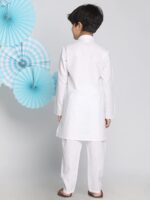 Vastramay Boys' Pure Cotton White Kurta and Pyjama Set with Muslim Cap – Soft & Comfortable Festive - Image 4