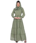 Chun work Burqa for women suitable up to 65kg body weight made by Firdous Fabric chest 44 inches and it is 56 inches long burkha for women and girls. - Image 3